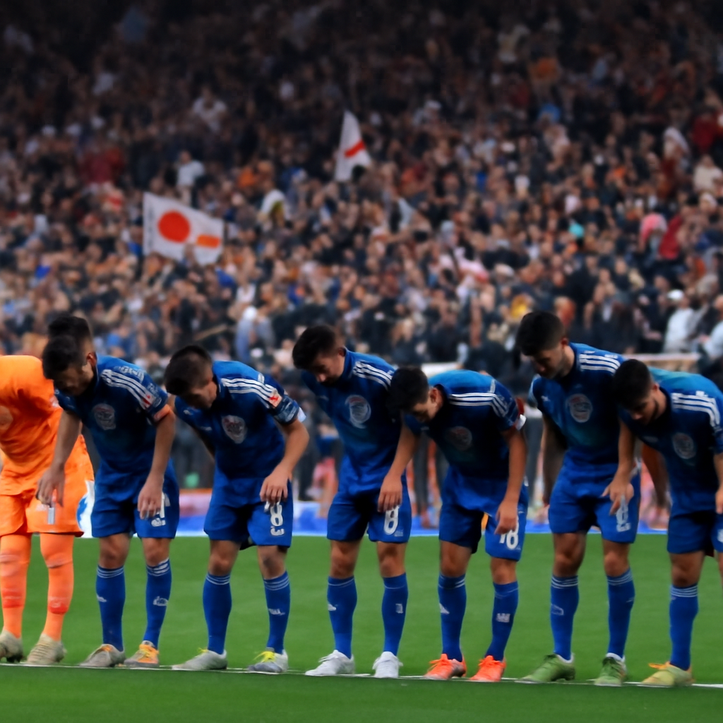 Japon Futbolcular, Taraftarlarına Saygı Gösterdi