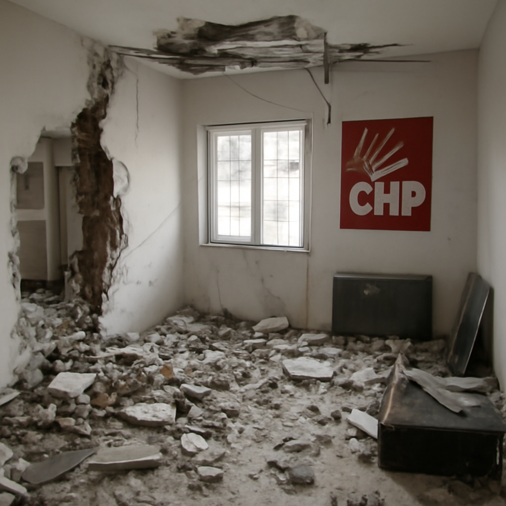 CHP Batman İl Başkanlığı'nda Tahribat Tespit Edildi