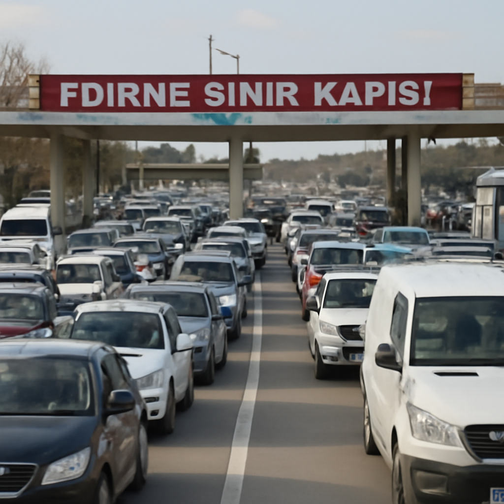 Edirne Sınır Kapılarında Gurbetçi Akını